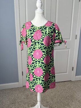 Lilly Pulitzer Silk Dasha Hydrangea Shift Dress Size Small